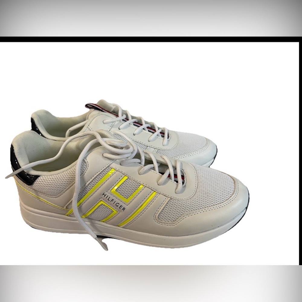 Tommy Hilfiger White and Yellow Women’s Sneakers